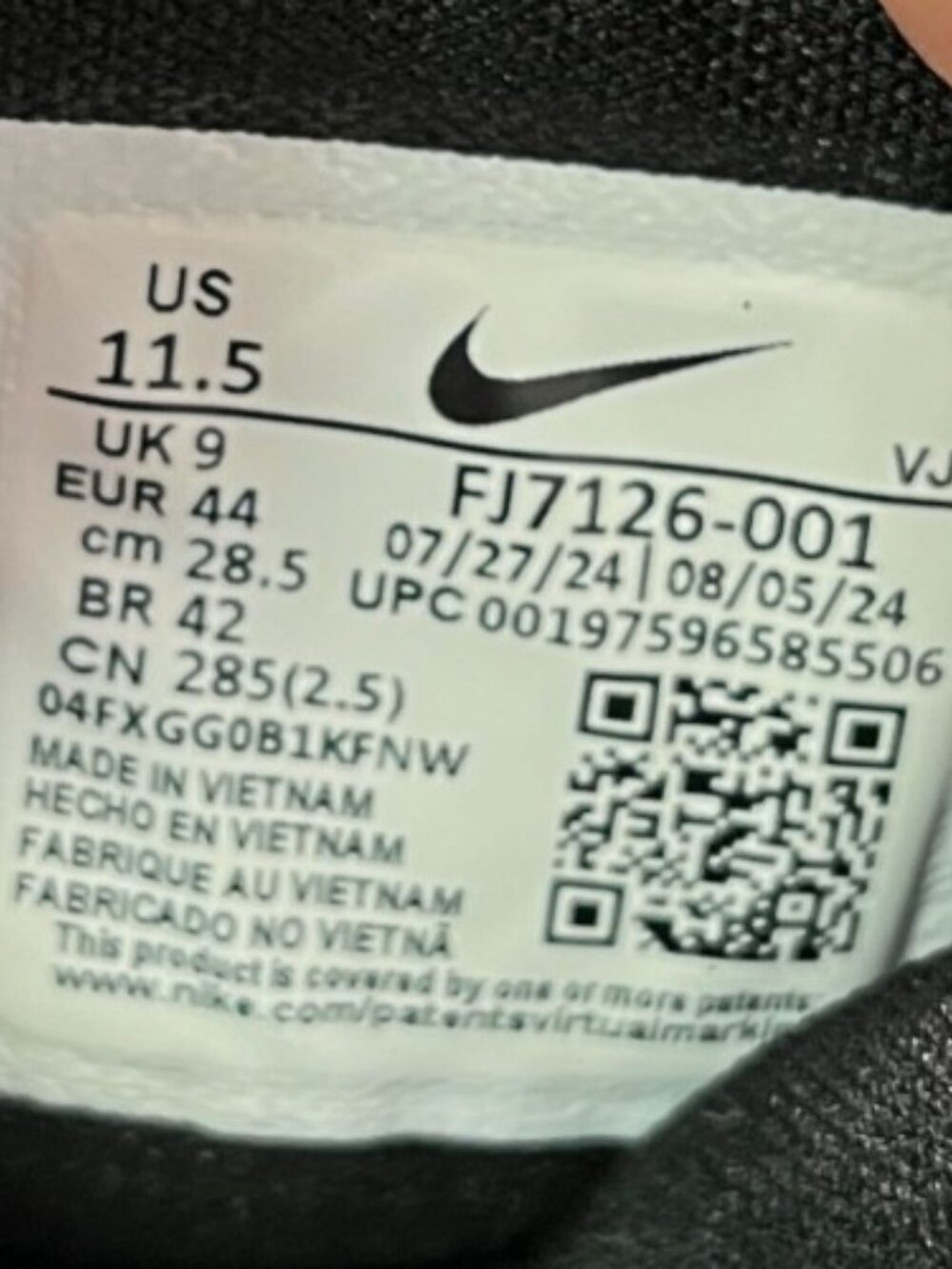 Nike Free Metcon 6 Womens Size 11.5 Black White Athletic Running Shoes Sneakers - Picture 9 of 10